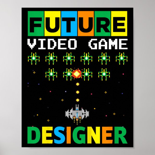 Kids Future Video Game Developer Kinderspiel Poster (Vorne)
