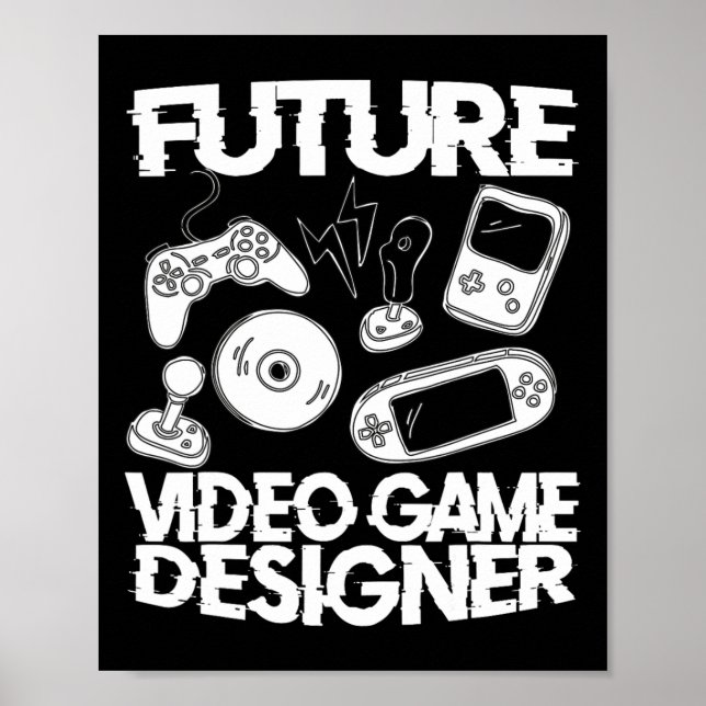 Kids Game Programming Future Video Game Designer G Poster (Vorne)