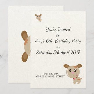 KID'S GEBURTSTAGES INVITATIONSKARTE EINLADUNG