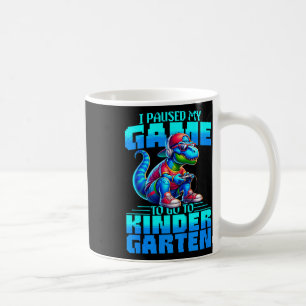 Kids gehen zurück zur Schule T-Rex Ich pausierte m Kaffeetasse