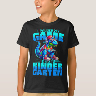 Kids gehen zurück zur Schule T-Rex Ich pausierte m T-Shirt