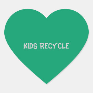 KIDS GERECYCELT Herz-Aufkleber