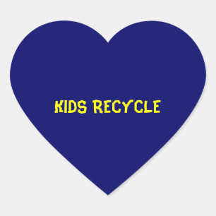 KIDS GERECYCELT Herz-Aufkleber