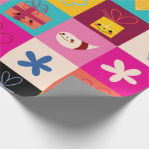 Kids Geschenkpapier Nahtloses Muster