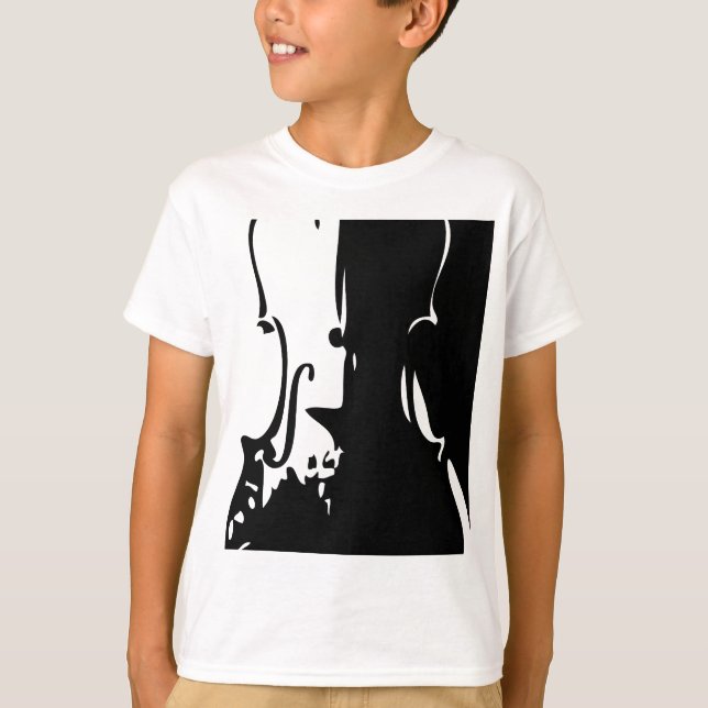 Kids Giolin Violine Ringer T - Shirt (Vorderseite)