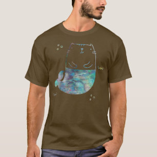 Kids Girls T-Shirt MerKitty Meerjungfrau Katze Tür