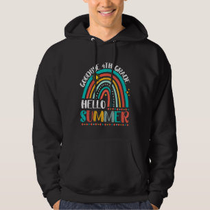 Kids Goodbye 4. Klasse Hallo Sommer Regenbogen 4. Hoodie