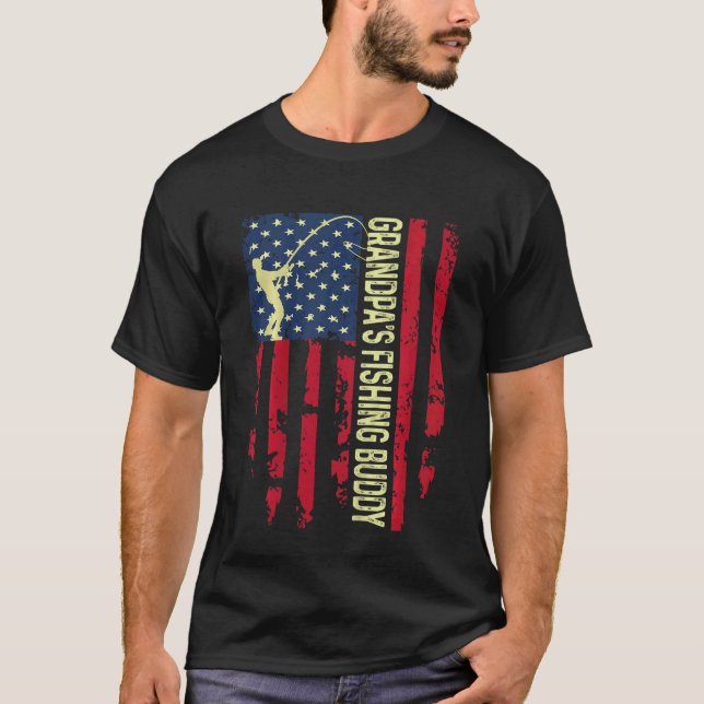 Kids Grandpas Fishing Buddy Vater Son Squad Young  T-Shirt (Vorderseite)
