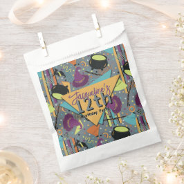 Kids Gray Retro Witchy Halloween Birthday Geschenktütchen