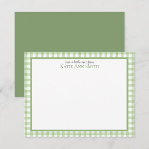 Kids Green Personal Stationery Mitteilungskarte