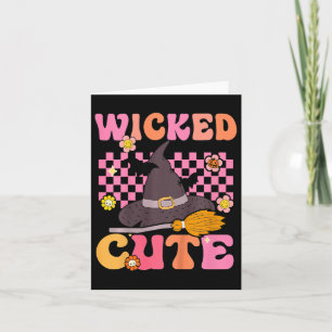 Kids Groovy Wicked Niedlich HexenHalloween Kostüm  Karte