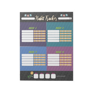 KIDS HABIT TRACKER Notepad Notizblock