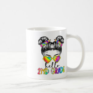 Kids Hallo 2. Zweite Klasse Unordentlicher Knoten Kaffeetasse