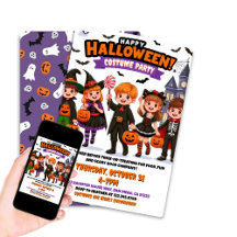 Kids Halloween Costume Party bearbeitbar