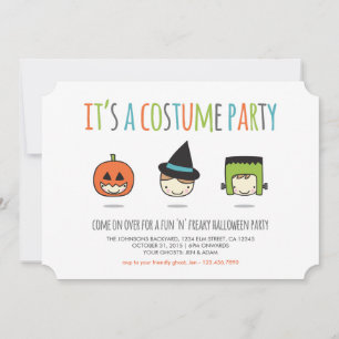 Kids Halloween Costume Party Einladung