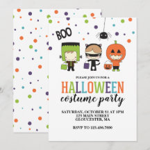 Kids Halloween Costume Party Einladung