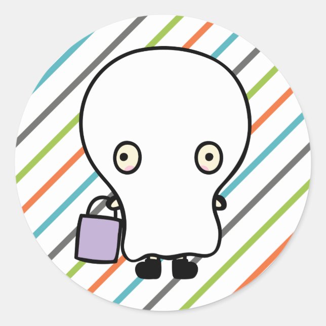 Kids Halloween Costume Party Einladung Sticker (Vorderseite)