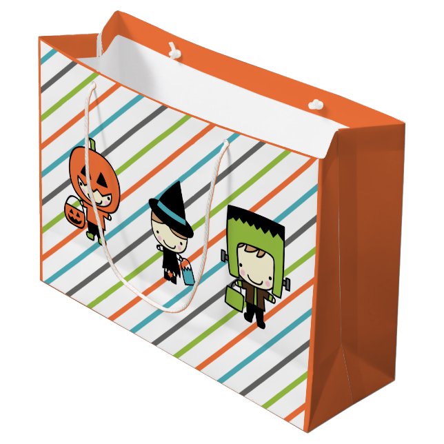 Kids Halloween Costume Party Geschenktasche Große Geschenktüte (Vorderseite Schrägansicht)