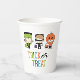 Kids Halloween Costume Party Trick oder Trete Pappbecher