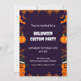 Kids Halloween Custom Party Einladung