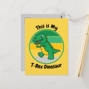 Kids Halloween Dinosaur Das ist mein T-Rex Dinosau Postkarte