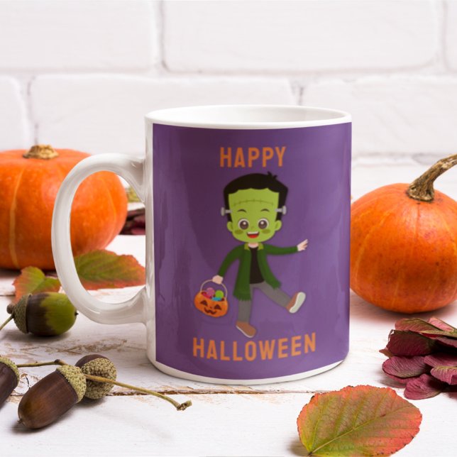 Kids-Halloween-Kostüm Frankenstein-Individuelle Na Kaffeetasse (Von Creator hochgeladen)