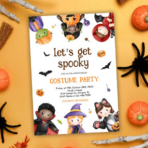 Kids Halloween Kostüm Party Niedlich Funny Spooky Einladung
