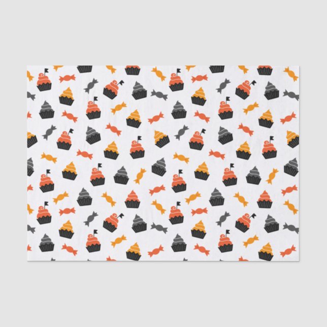 Kids Halloween-Party Candy Cupcakes Seidenpapier (Vorderseite)