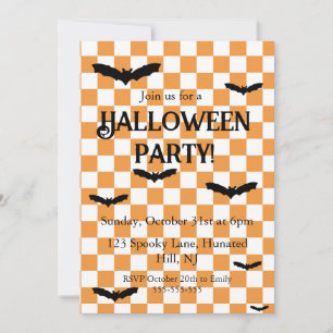 Kids Halloween-Party Einladung Spookobas Fledermäu