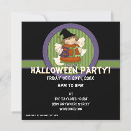 Kid's Halloween-Party laden Kleine Boo Hexe ein 3 Einladung