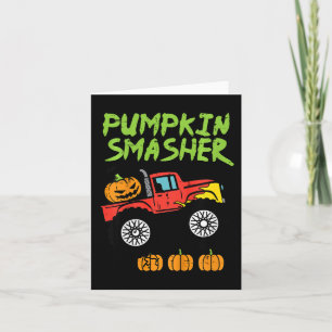 Kids Halloween Pumpkin Smasher Monster Truck Costu Karte
