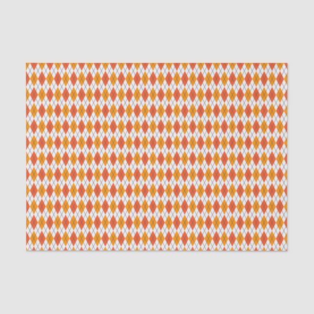 Kids Halloween Raute Orange Black Seidenpapier (Vorderseite)