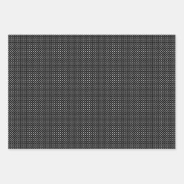 Kids Halloween Retro Tiny White Polka Dots Black Geschenkpapier Set