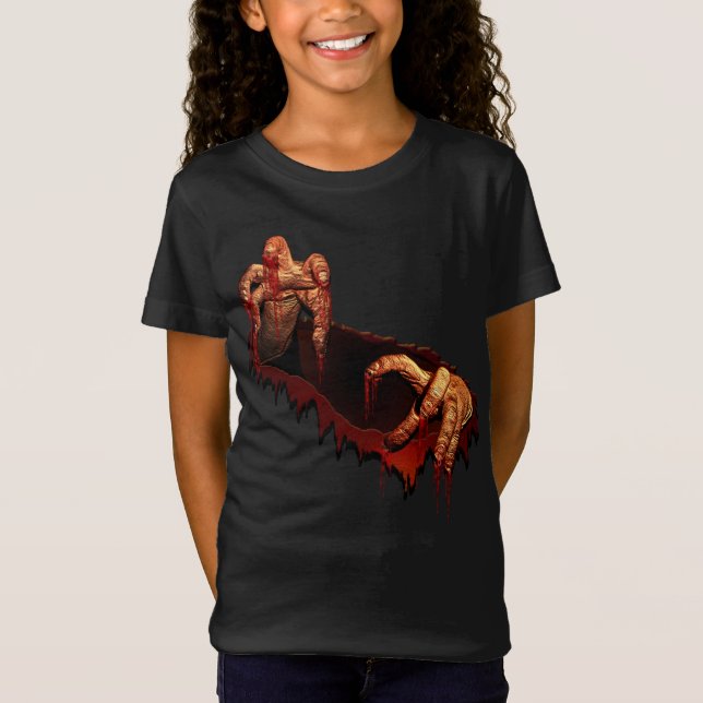 Kid's Halloween Shirt Kostüm Zombie Sweatshirt (Vorderseite)