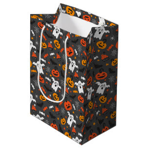 Kids Halloween Spider Webs Ghosts Cupcakes Pumpkin Mittlere Geschenktüte