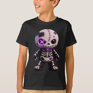 Kids Halloween-T-Shirt Skully Kawaii Skelett T-Shirt