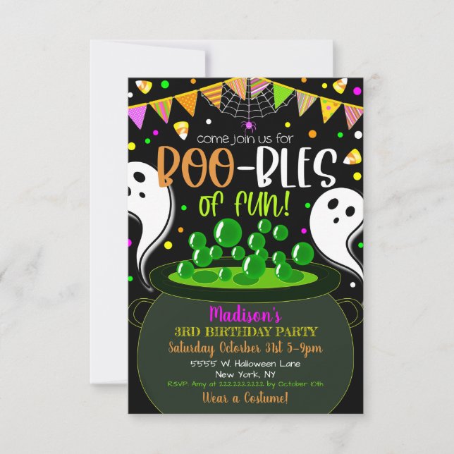 Kid's Hallowen-Party Einladung (Vorderseite)