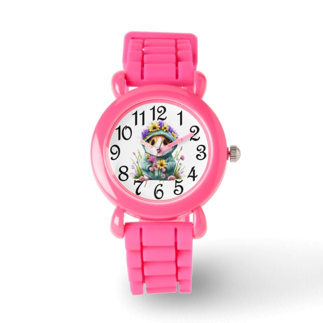 Kids Hamster Armbanduhr (Vorderseite)