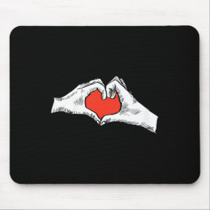 Kids Hand Herz Valentinstag Niedliche Liebe Sign L Mousepad
