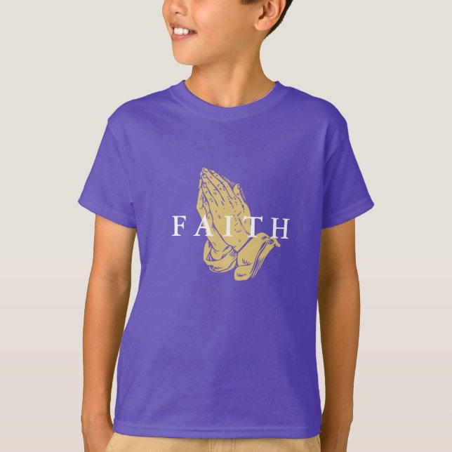 Kids Hands des T - Shirt des Gebet (Vorderseite)