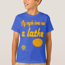 Kids' Hanukkah Shirt - "My zayde loves me a latke"
