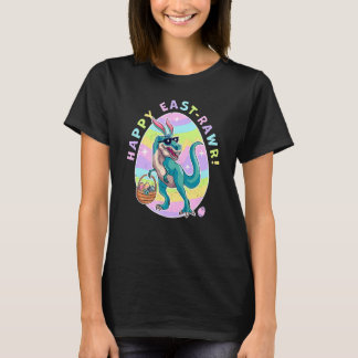 Kids Happy East Rawr Niedlich Dinosaur Bunny Ears  T-Shirt