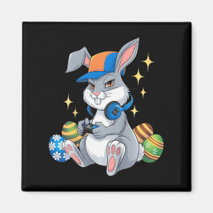 Kids Happy Ostertag Video Game Bunny Eggs Gaming Magnet
