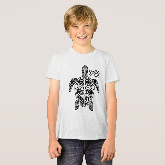 Kid's Hawaiian Turtle-T - Shirt (Vorderseite voll)