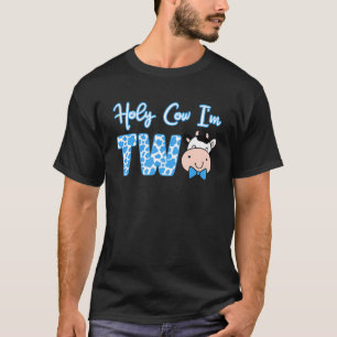 Kids Heilige Kuh Ich bin zwei Niedliche Kuh 2. Geb T-Shirt