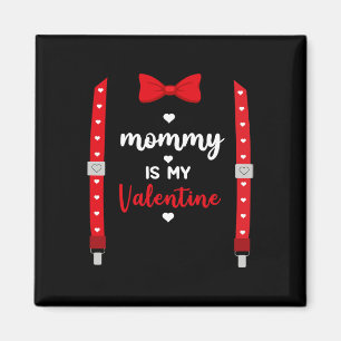 Kids Herz Mama Hosenträger Fliege Mami ist mein Va Magnet