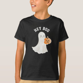 Kids Hey Boo Funny Halloween Tshirt