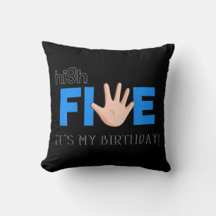 Kids High Five - Cool 5 Year Old Kids Birthday Gif Kissen