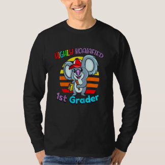 Kids Hoch Koalafiziert 1. Klässler Zurück Zur Schu T-Shirt