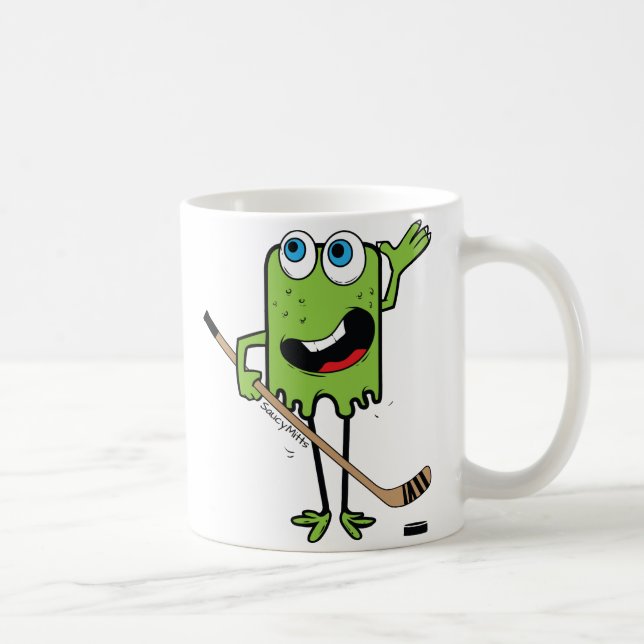 Kids Hockey Monster Green Kaffeetasse (Rechts)